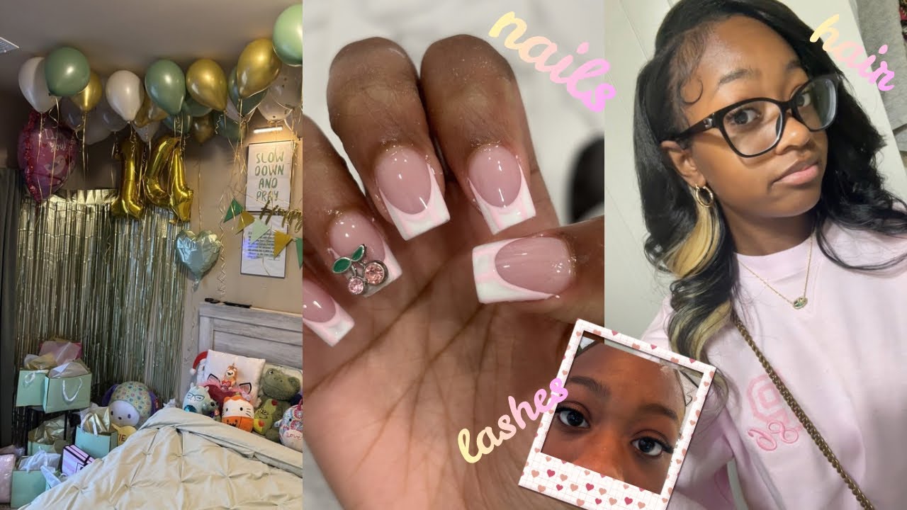 BIRTHDAY PREP ♡︎(nails, hair, lashes, birthday gift haul, cake)