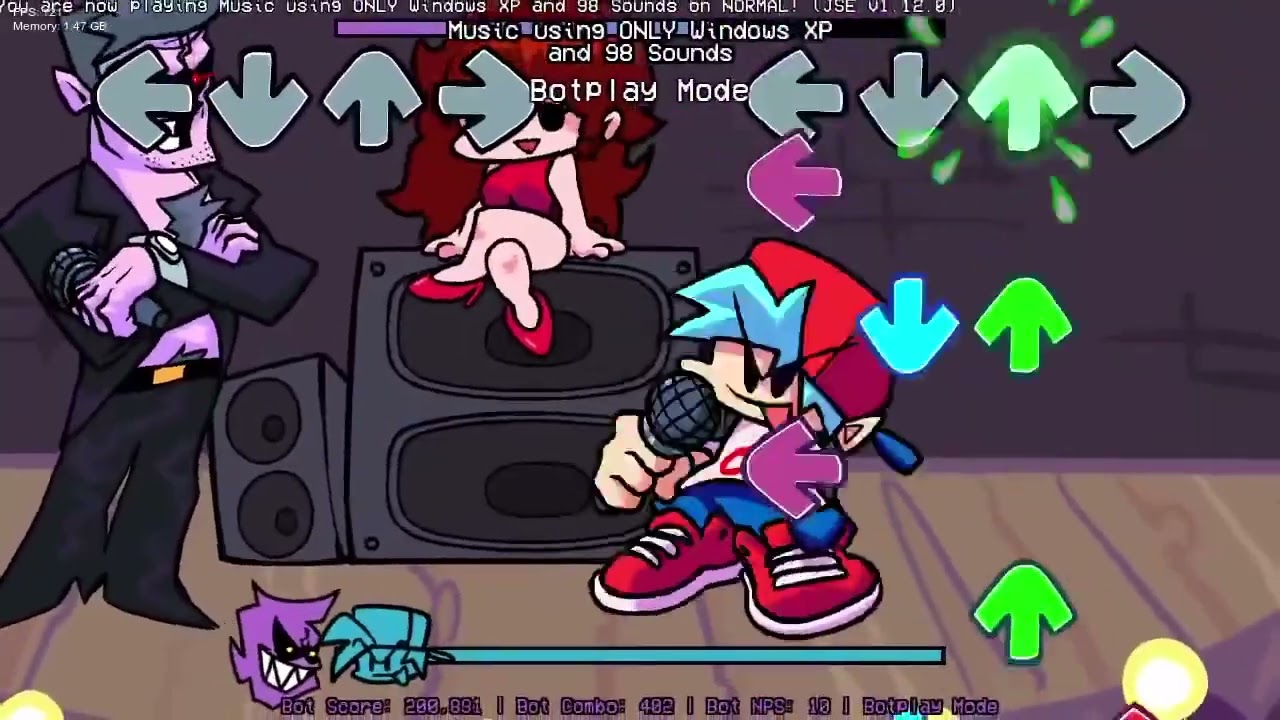 Friday Night Funkin’ - Music using Sounds from ONLY Windows XP and 98 (BF Version)