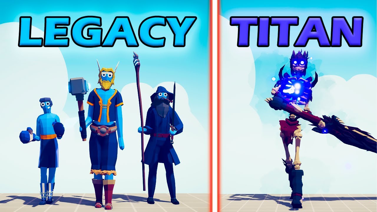 LEGACY TEAM vs GRIEVING TITAN - Totally Accurate Battle Simulator | TABS