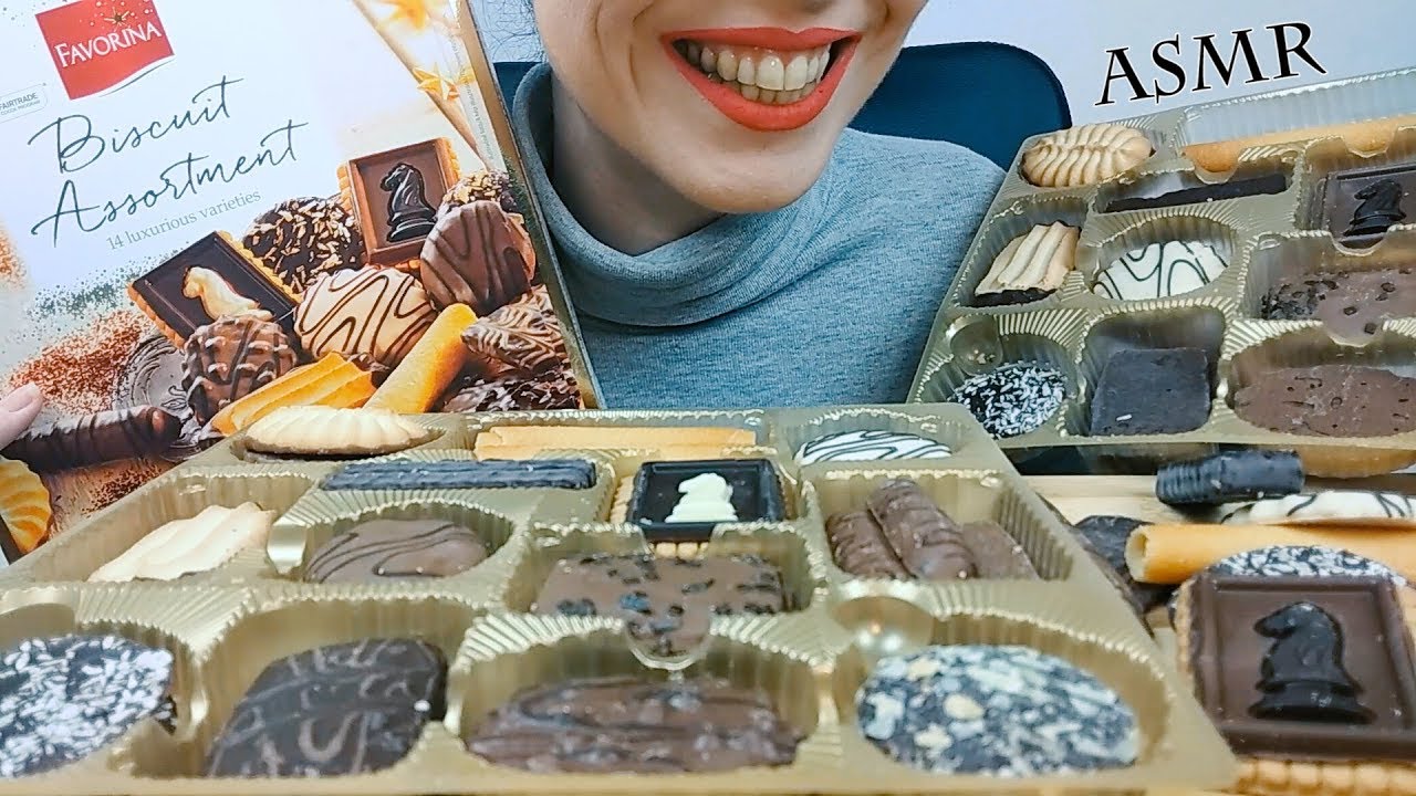 ASMR Dessert: Assorted Chocolate Biscuits & Wafers | Whispering