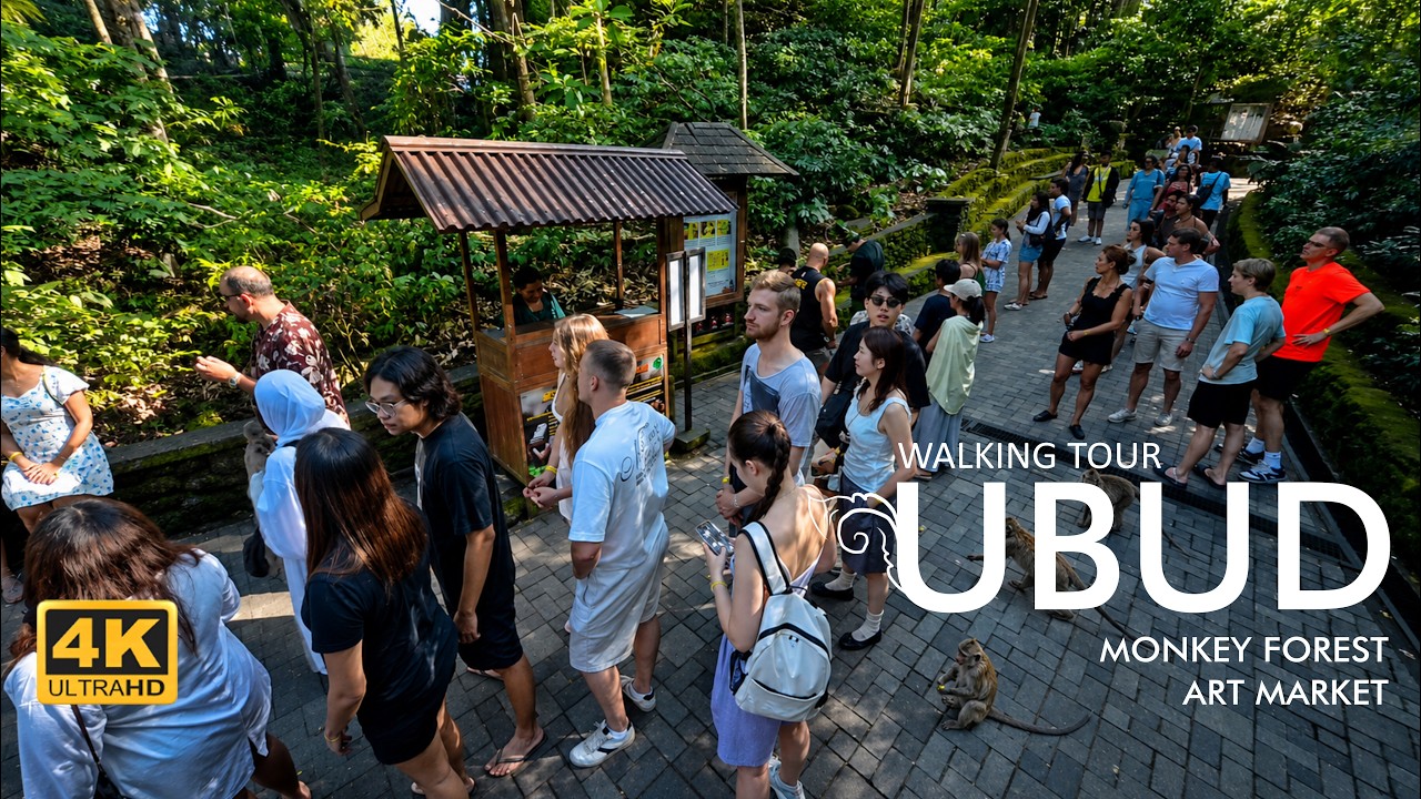 Walking Through UBUD 🇮🇩 | Monkey Forest to Ubud Art Market &middot; 4K