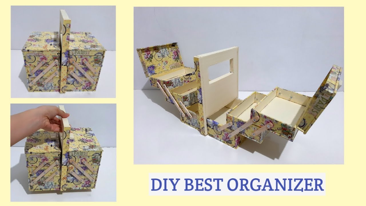 DIY BEST ORGANIZER BOX MOVING MECHANISM FROM CARDBOARD