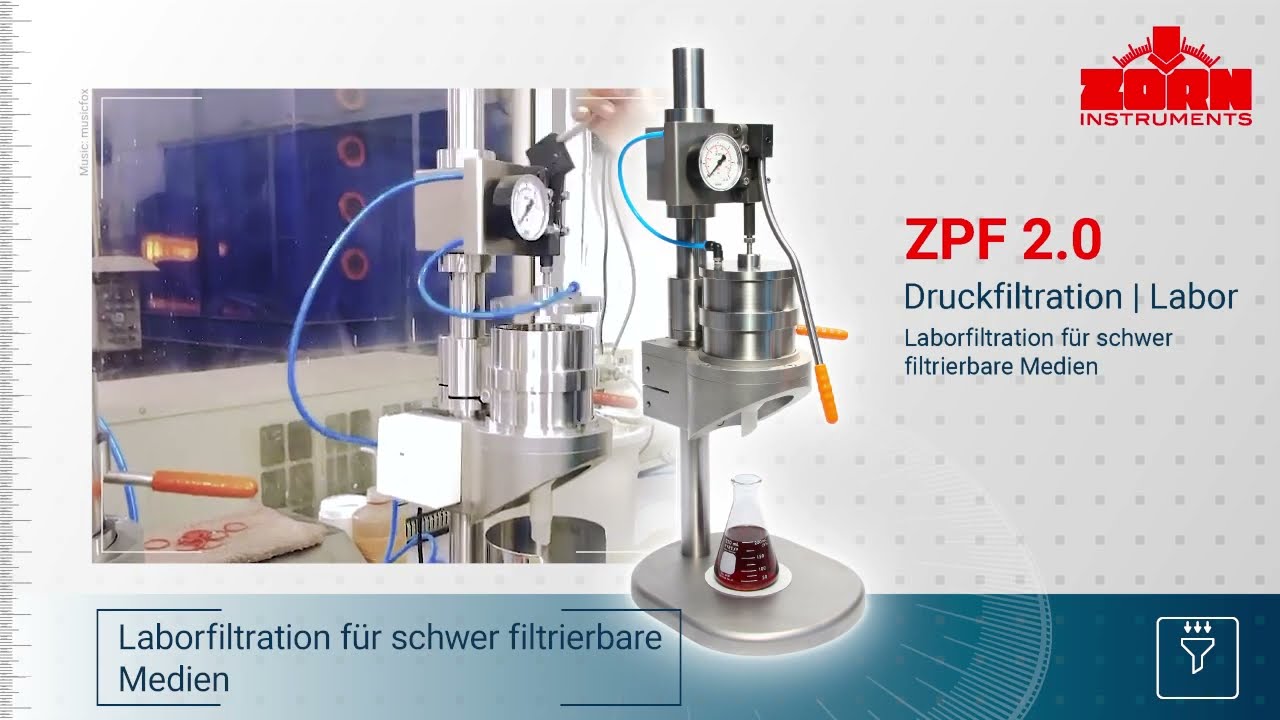 ZPF 2.0 – Druckfiltration im Labor: Filtrationsgerät für Abwasser, Klärschlamm & schwierige Medien