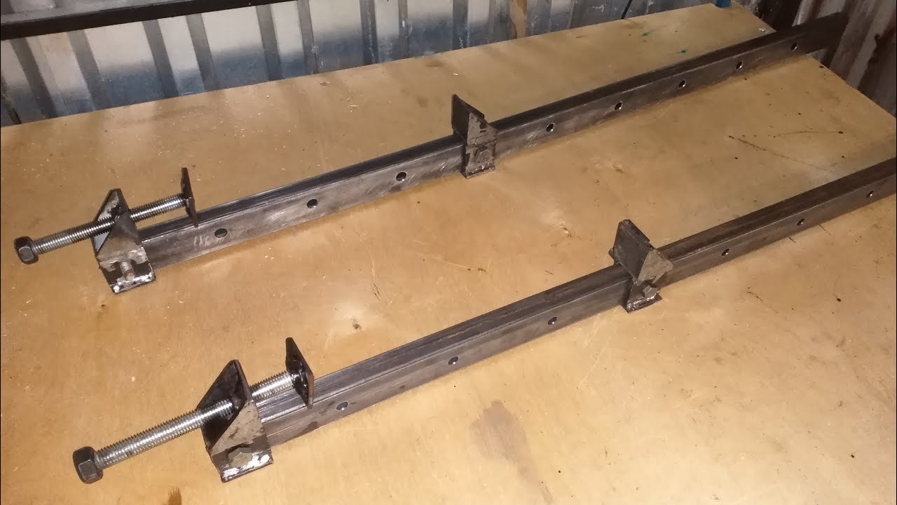 Струбцины для склейке щитов своими руками.Отличная самоделка.Ваймы.Homemade long bar heavy clamps