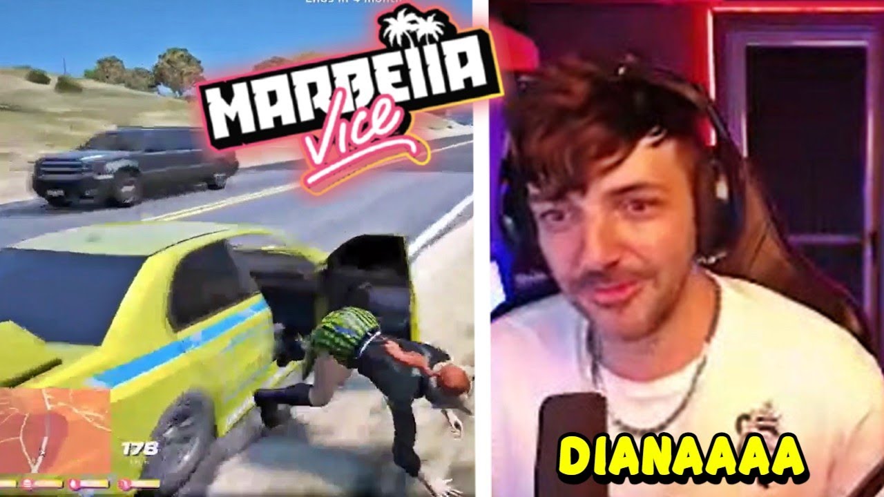 NEXXUZ le cuenta CHISTES a DIANA y se TIRA del AUTO XDD MARBELLA VICE 2