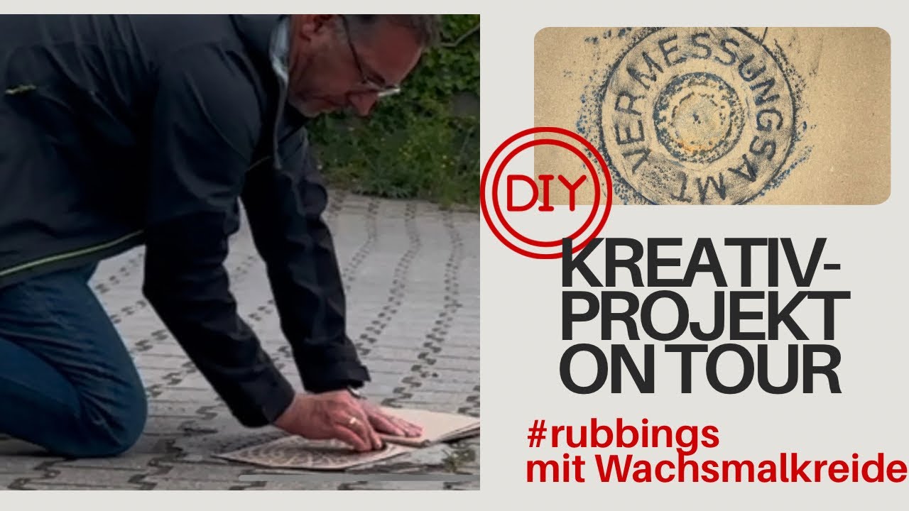 Gullideckel und Wachmalkreide #diy #diykunst  #Rubbings #art
