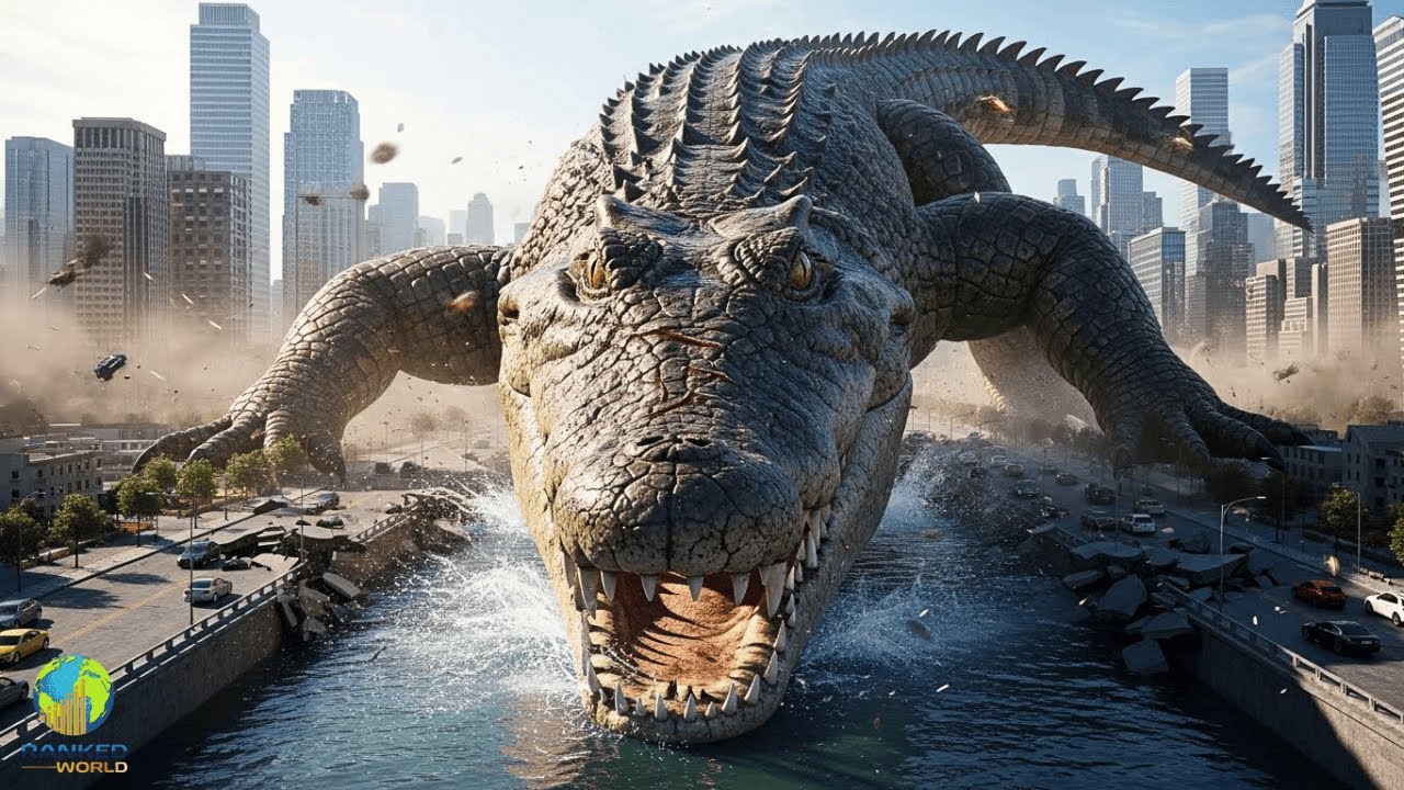 ◀ Crocodiles Scaled 100x Bigger ▶ | Ranked by Giant Size | 3D Comparison