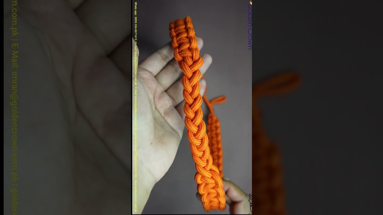 Army Shoulder Cord Orange, Shoulder Cord Orange Box Braid, Single Braid One Color Shoulder Cord