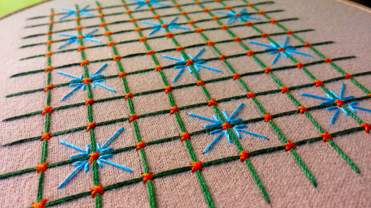 Hand Embroidery: Decorative Mesh | Border Design