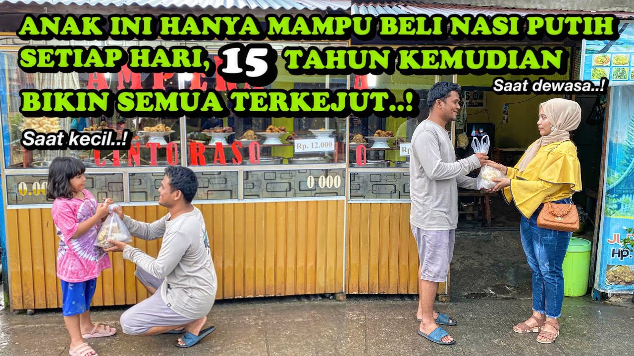 ANAK INI SELALU PESAN NASI PUTIH SETIAP HARI, 15 TAHUN KEMUDIAN PEMILIK WARUNG MENANGIS. TERNYATA..!