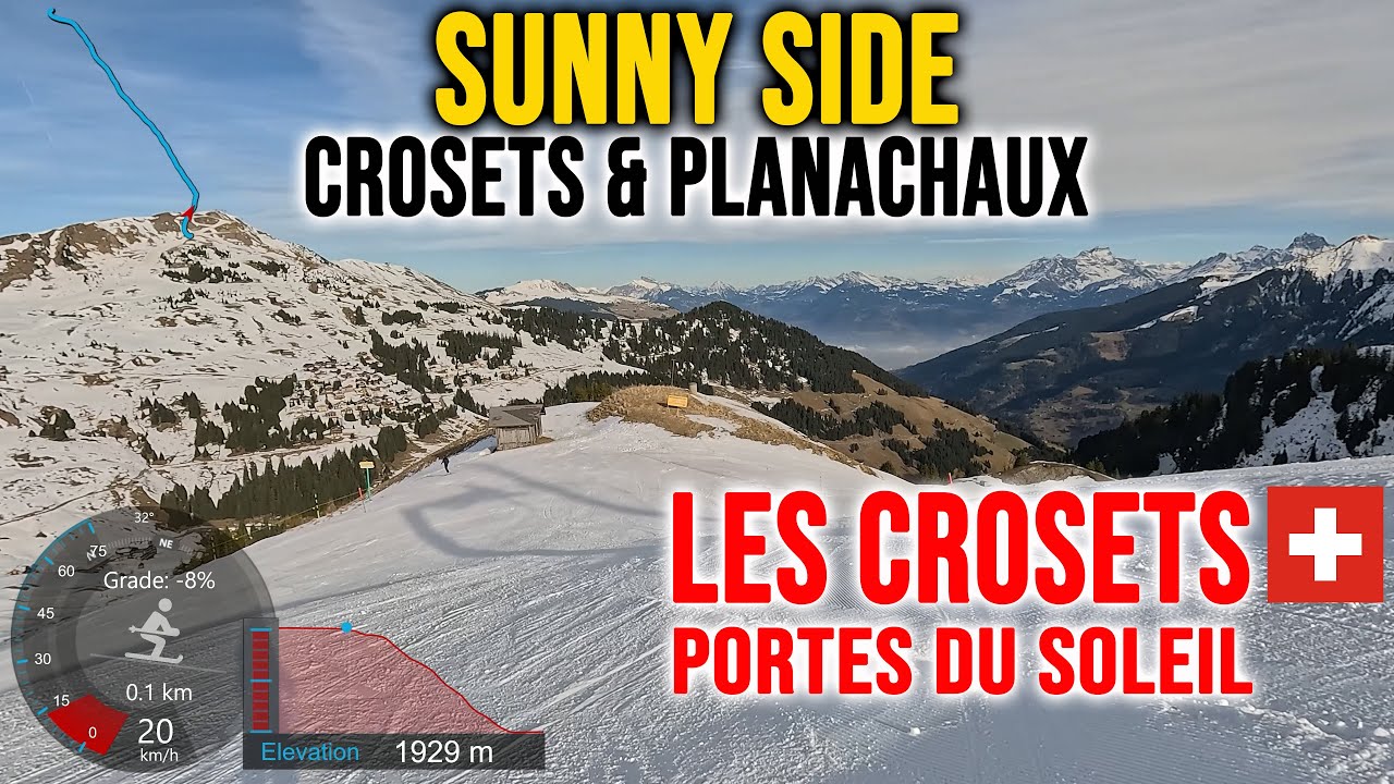 [4K] Skiing Les Crosets, The Sunny Side - Crosets & Planachaux, Portes du Switzerland, GoPro HERO13