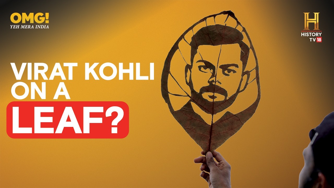 He makes portraits on leaves! #OMGIndia S08E05 Story 4