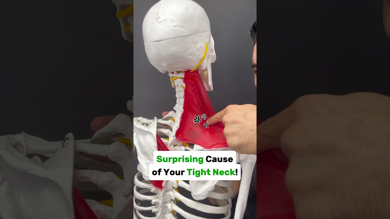 One sided neck and shoulder pain? Try this! #neckpain #neckpainrelief
