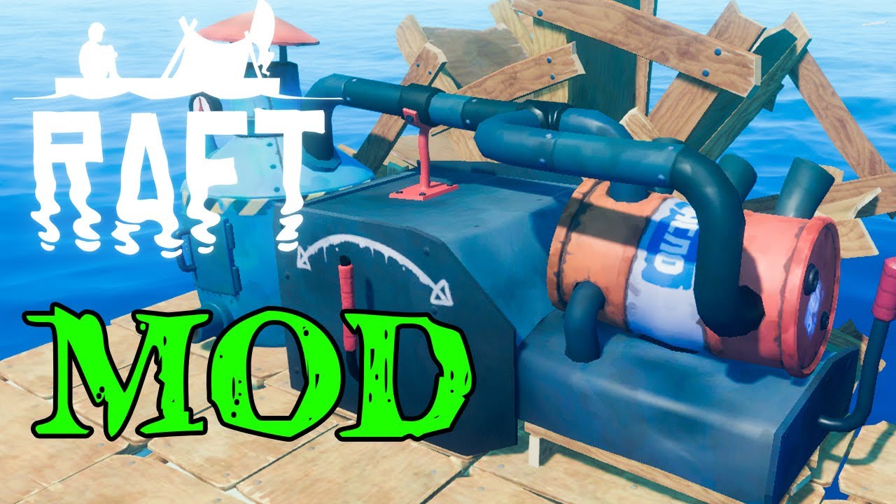 Raft How to USE ENGINES! | Raft ENGINES MOD
