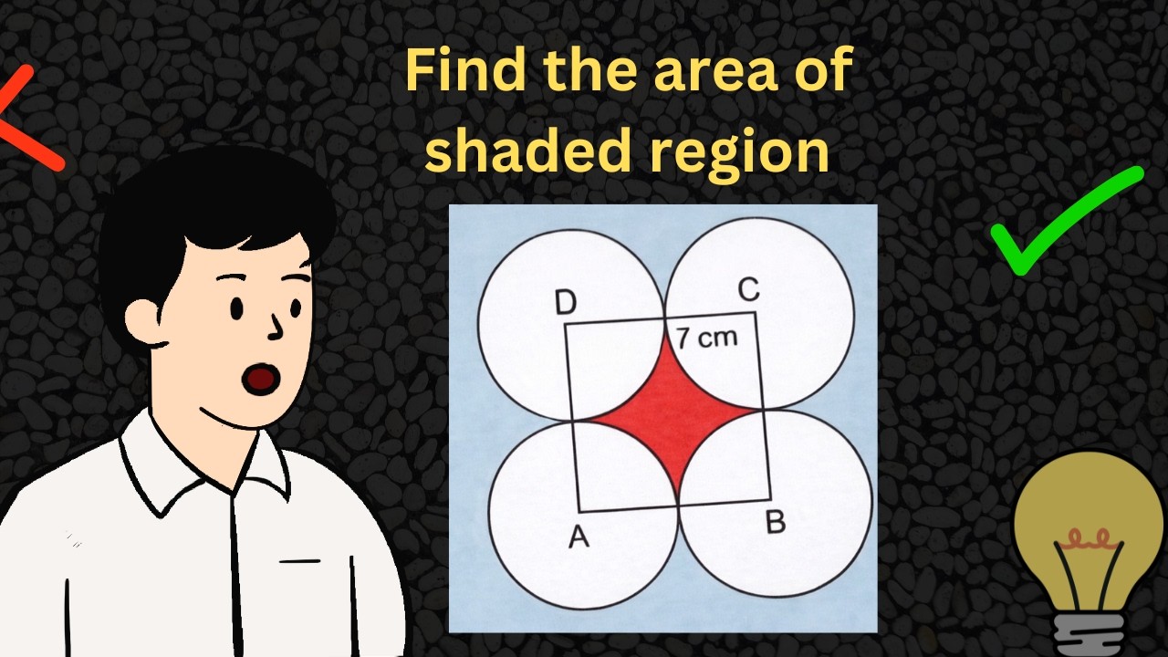 Find the Area of shaded region | Step-by-Step Explanation In Hindi