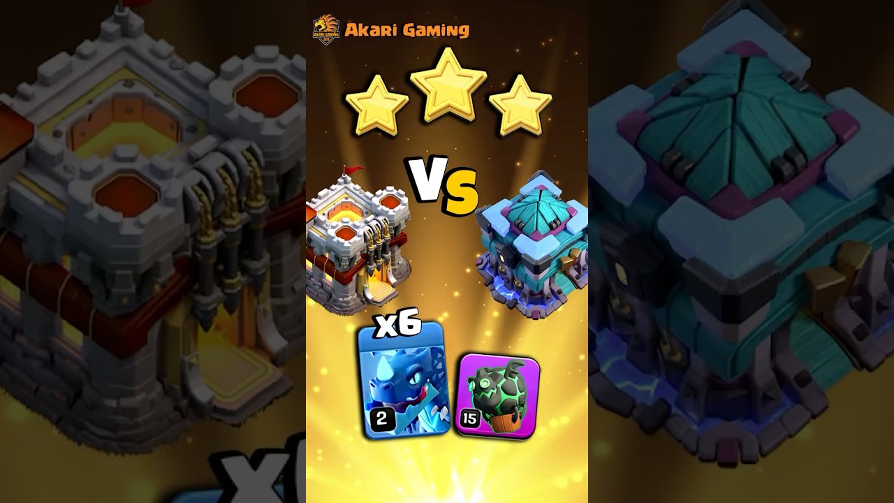 Combo TH11 Trang bị Hiếm + Rồng Điện vs TH13 #clashofclans #akarigaming #akaricoc
