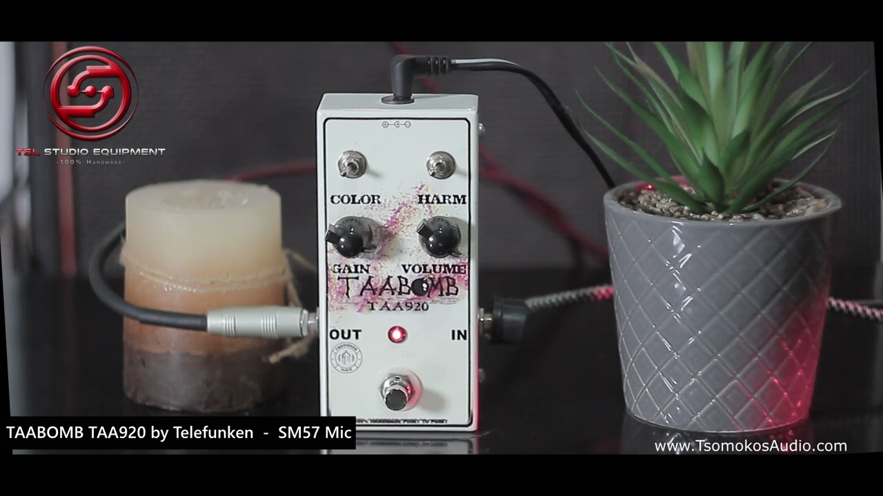Boutique Handmade TAABomb Unique Distortion - Overdrive Guitar Pedal with Gold TAA920 Tsomokos Audio