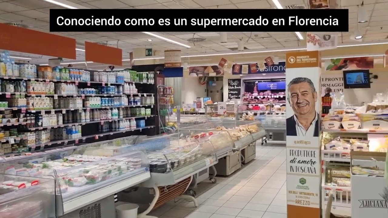 Cuanto cuesta la comida en un supermercado en Florencia, Italia