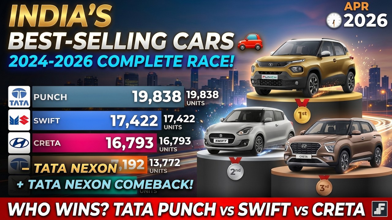 India's Best-Selling Cars (2024&ndash;2026) 🚗 Monthly Bar Chart Race