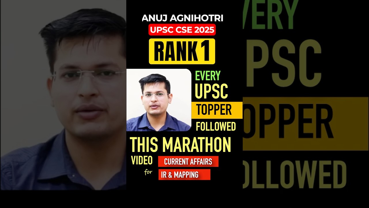 Every UPSC Topper is watching this marathon for Current Affairs, IR & Mapping. #upsc