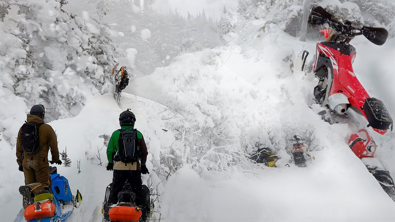 Backcountry Snowbiking / Snowmobiling - Ski-Doo Hors Piste 2021 Québec