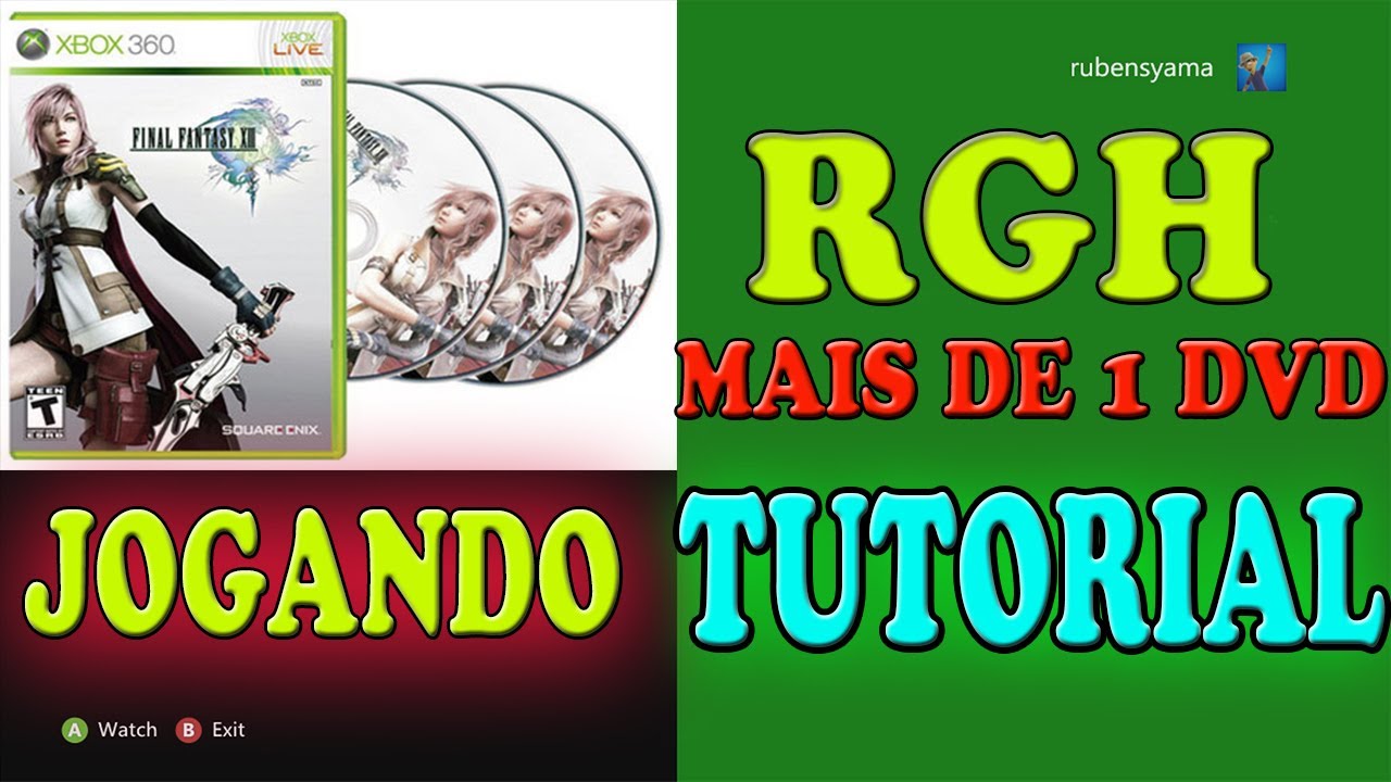 COMO JOGAR NO XBOX360 RGH JOGO COM MAIS DE 1 DVD EXPLICAÇÕES COMPLETA