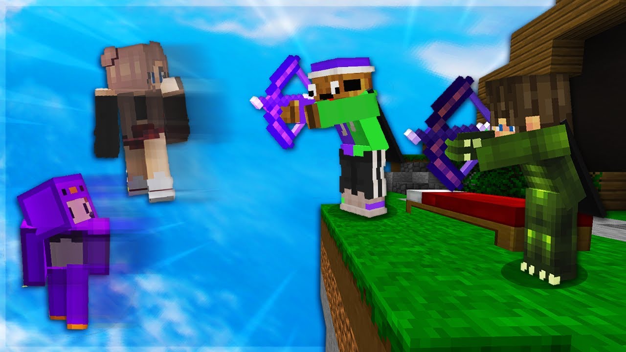 2 PVP Gods vs 2 Bedwars Punch Bow Trolls