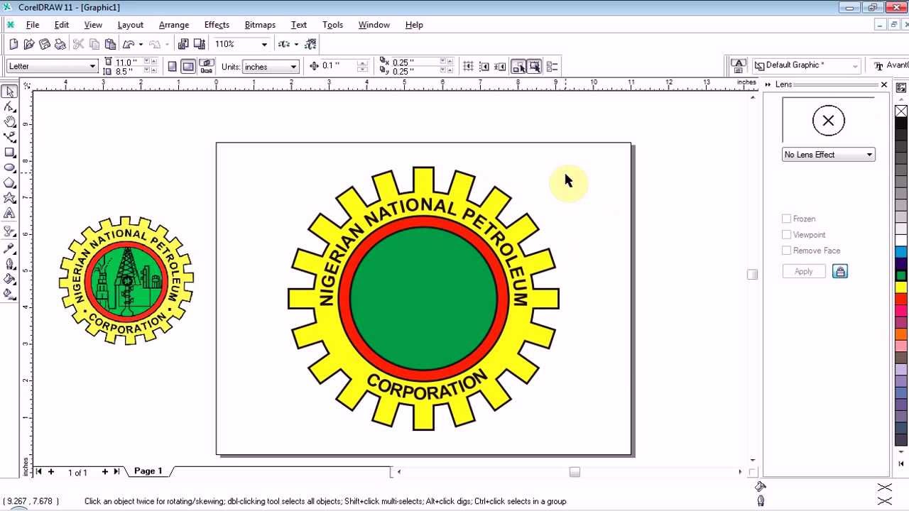 PIDGIN COREL DRAW HOW TO DESIGN NNPC LOGO
