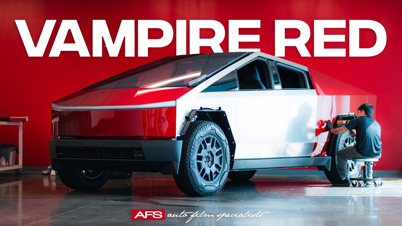 INOZETEK METALLIC VAMPIRE RED CYBERTRUCK WRAP | AFS NORTH