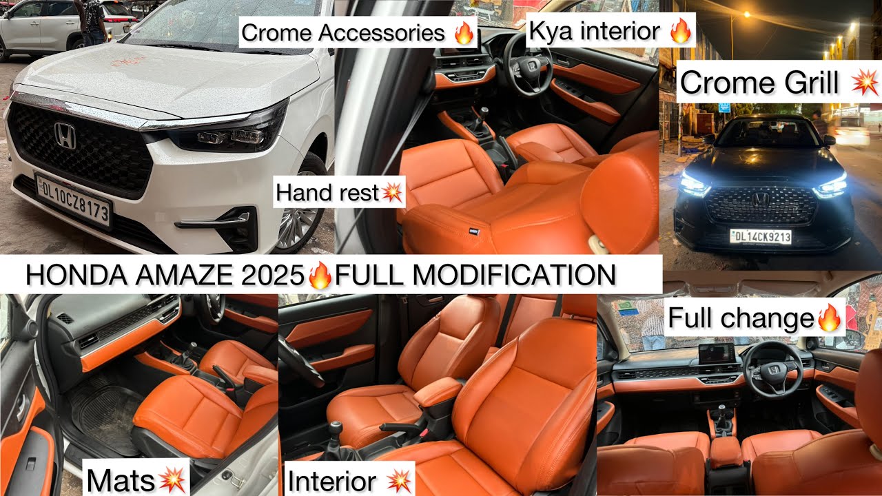 New Honda Amaze 2025 Full Interior change🔥Amaze 3rd generation Accessories😱Amaze Modification