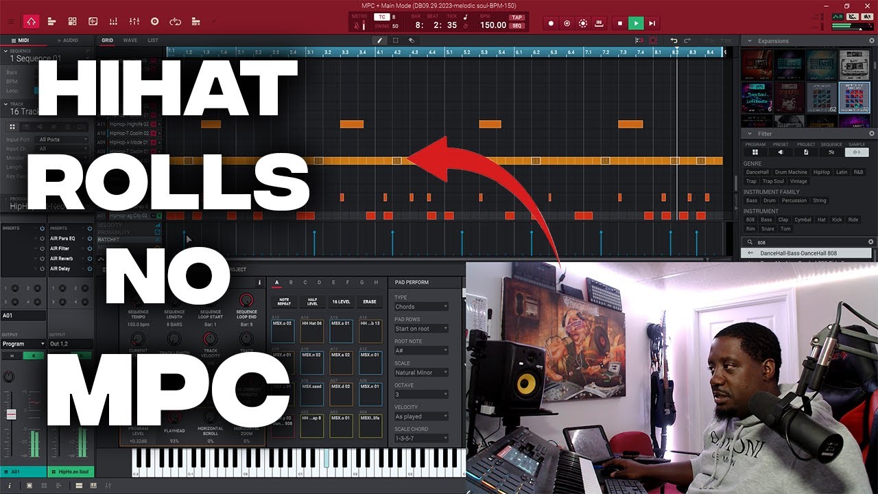 How To Do Hihat Rolls Without An MPC Hardware MPC software tutorial