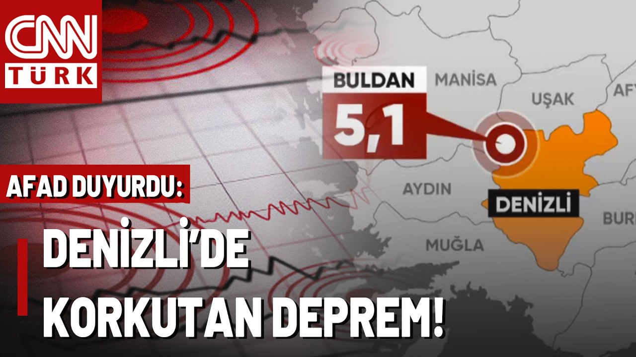 SON DAKİKA🚨Denizli'de Korkutan Deprem! İşte 5,1'lik Depremden İlk Görüntüler...