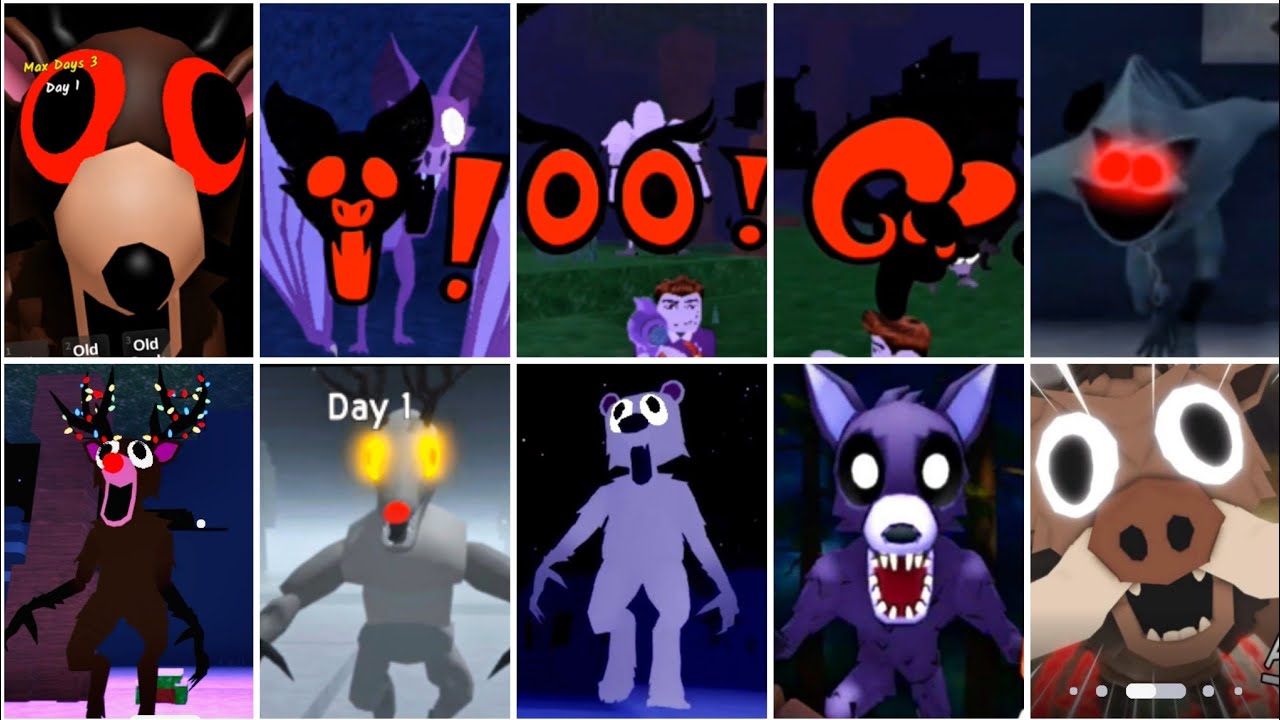 99 Night In The Forest & Wild West & Cave[ Bat ]& Winter & Island & Arctic All base Jumpscares Game