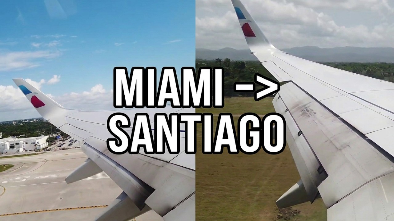 American Airlines | Miami to Santiago | Take Off | Approach and Landing
