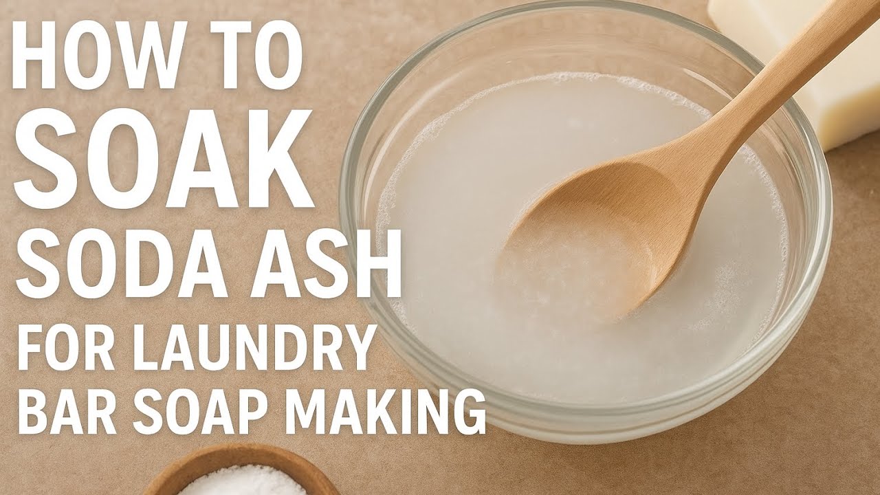 How to Soak Soda Ash for Laundry Bar Soap Making | Step-by-Step Tutorial#soapsbychinwe#soapmaking