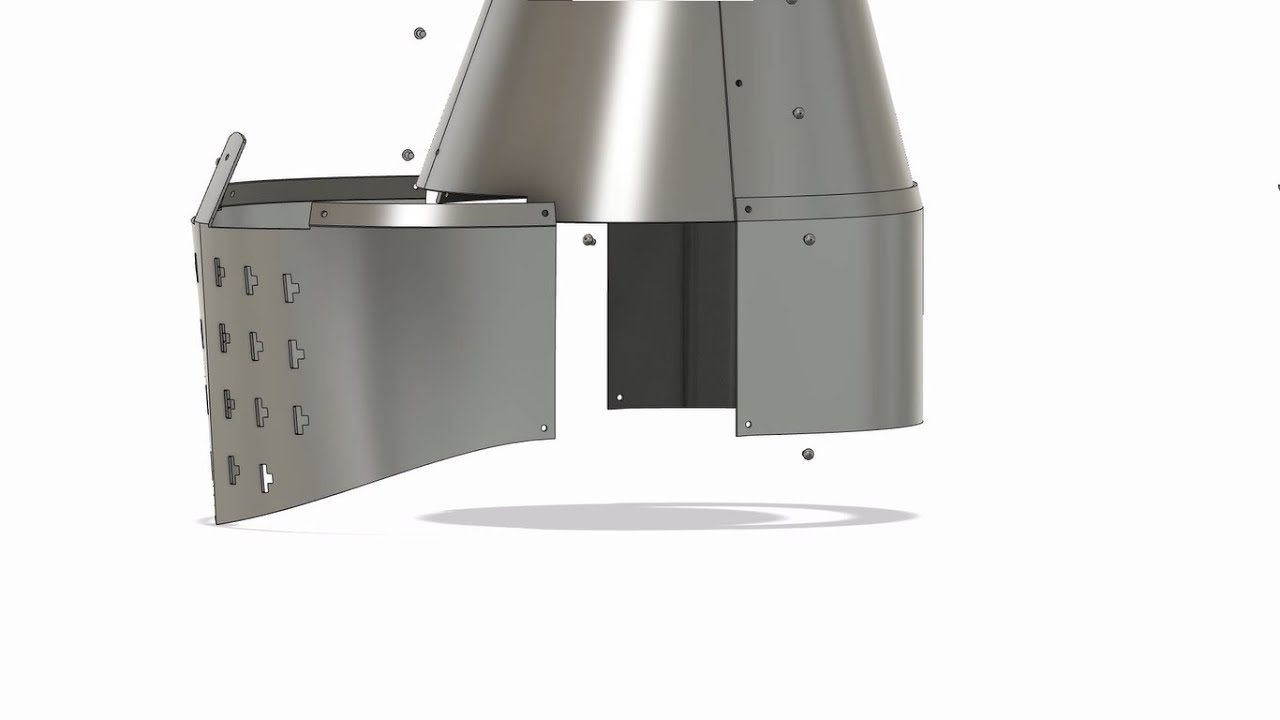 Great Helm Bolzano | 3D modeling exploded view