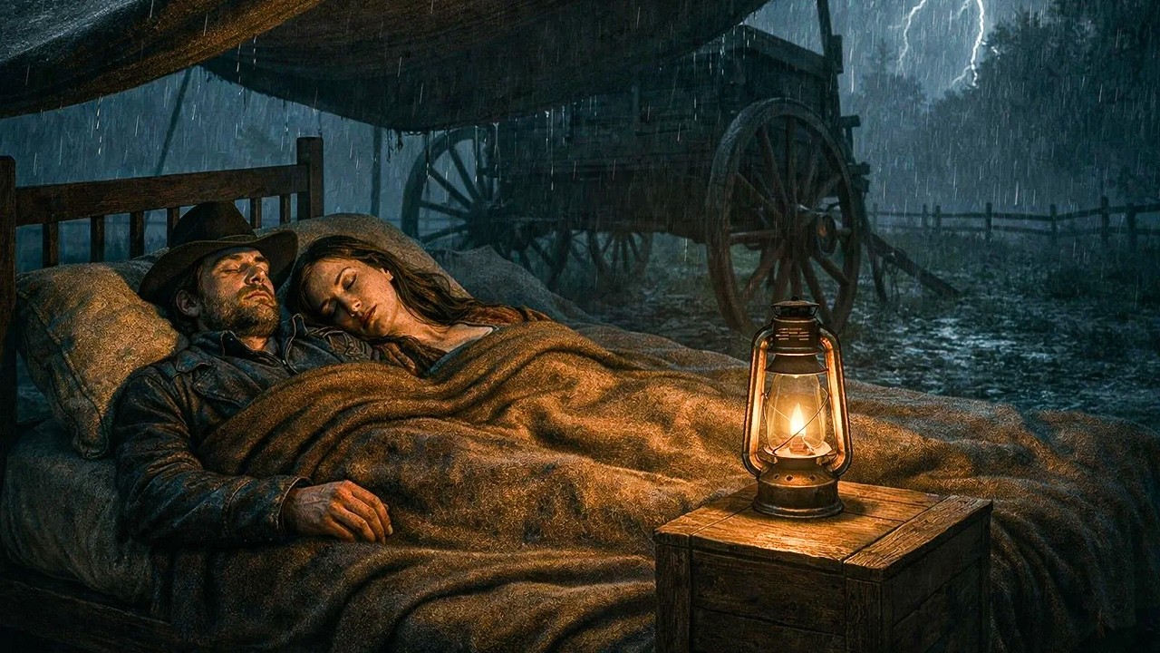 Together in the Storm – Arthur and Mary Under a Tent Bed Resting Together Duing a Strom | RDR2 ASMR