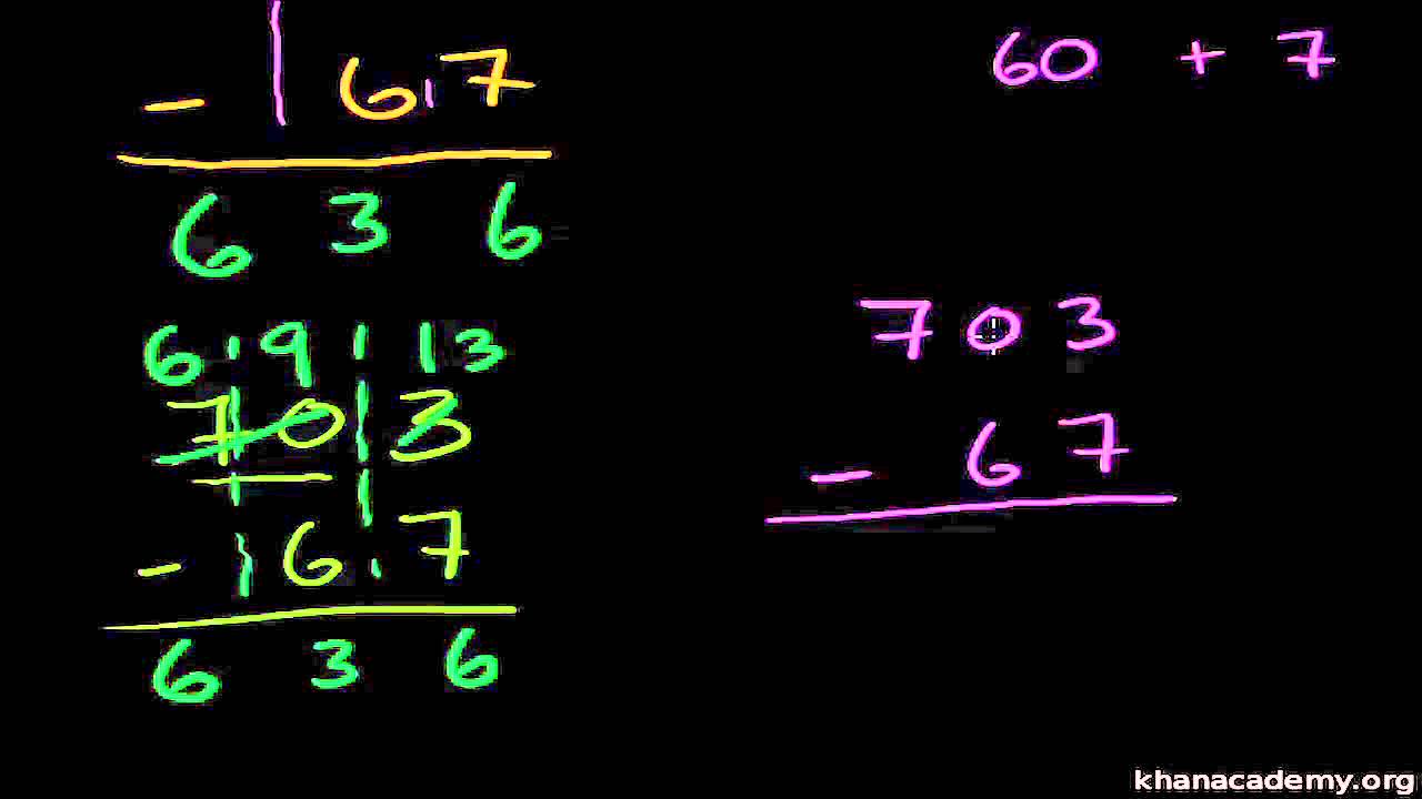 Subtração nível 3 - Khan Academy em português (2º ano)