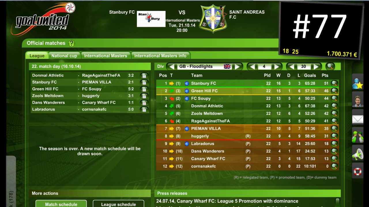 Goal United Football Management GAME #77 - Transfers!