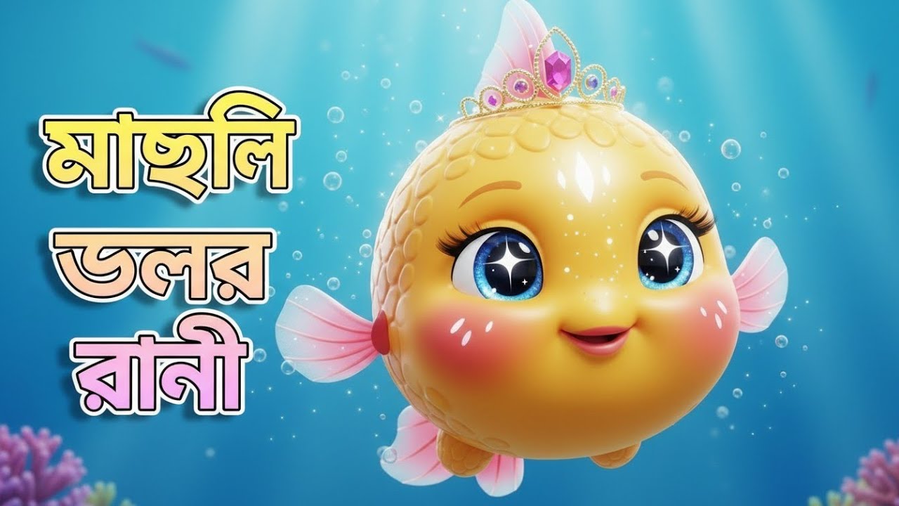 মাছলি জলর রানী রে | বাংলা নার্সারি রাইম | Bengali Kids Rhymes 3D Cartoon