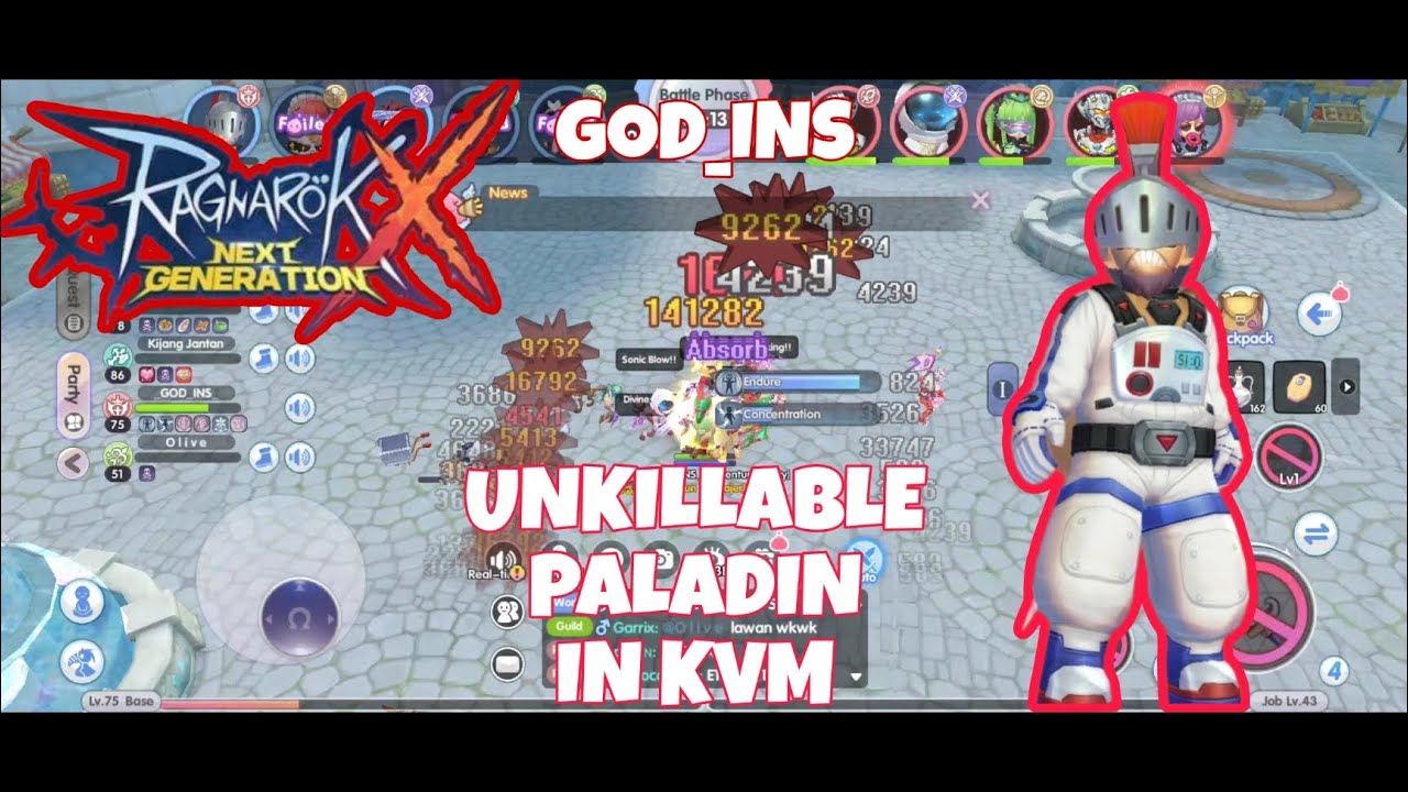 STRONGEST PALADIN IN COMODO DESTROYED KVM WITH JFF GUILD - Ragnarok X: Next Generation