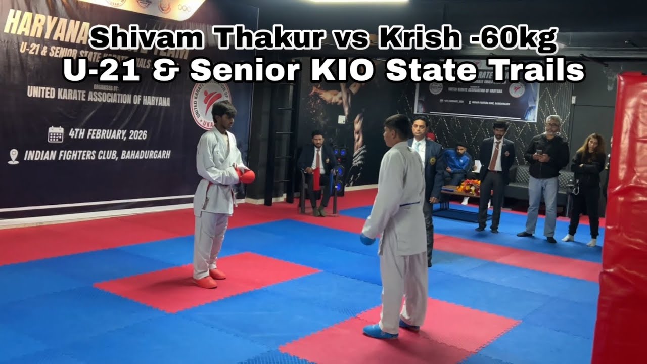 Shivam Thakur vs Krish -60kg U-21 & Senior KIO State Trails || XYZ KARATE
