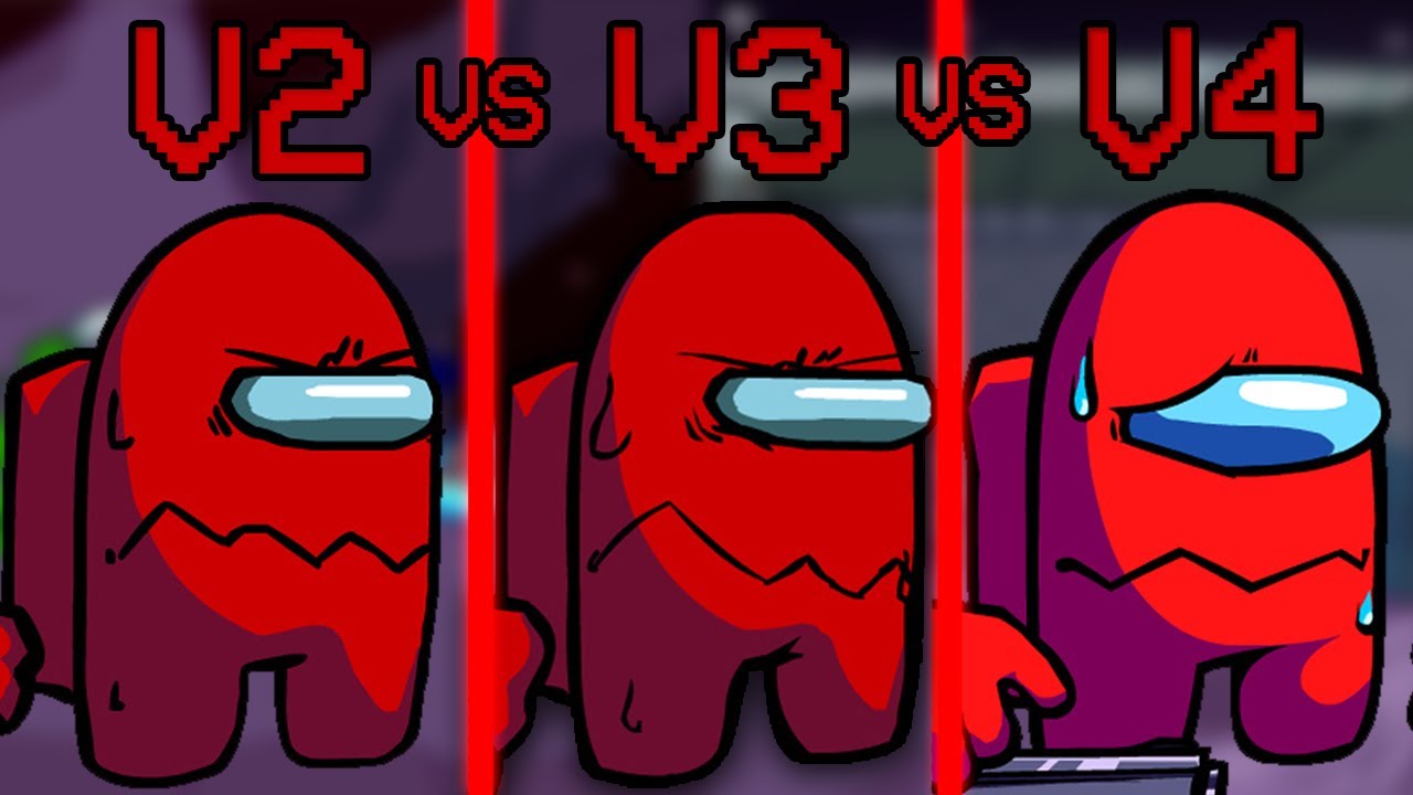 FNF': Vs Impostor - Sabotage + Meltdown (V2 vs V3 vs V4) (vs red imposter songs comparison)