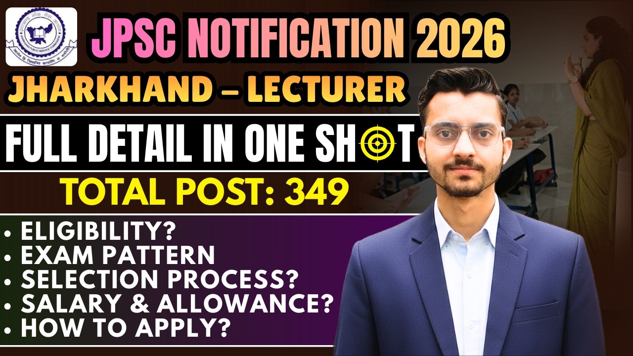 JPSC Lecturer Recruitment 2026 | Notification, Vacancy, Eligibility, Exam Pattern, Syllabus & Salary