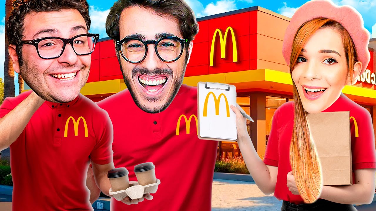 PORTO I MIEI AMICI A LAVORARE AL MCDONALD'S! - Fast Food Simulator