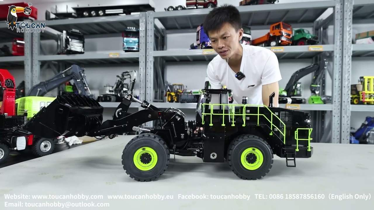 unbox of the K988- 100S loader 6 valves quick release hitch, Italy high quality pump.#rc #loader