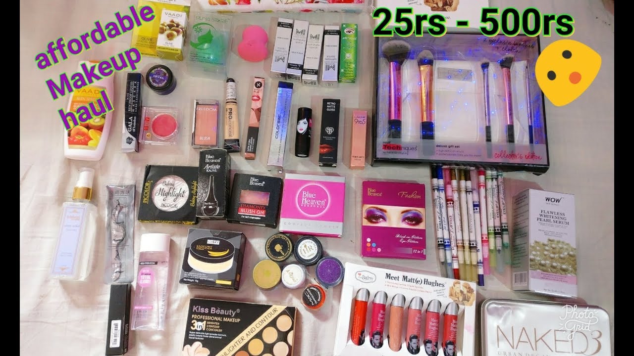 very affordable  makeup haul || 25 rs - 550 rs || shy styles