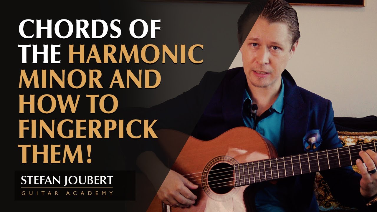 Fingerpicking on classical guitar using the chords of the Harmonic Minor Scale