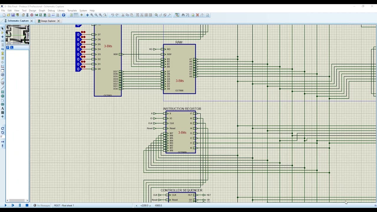 SAP-1 Design of Instruction Register using Proteus 8 Professional