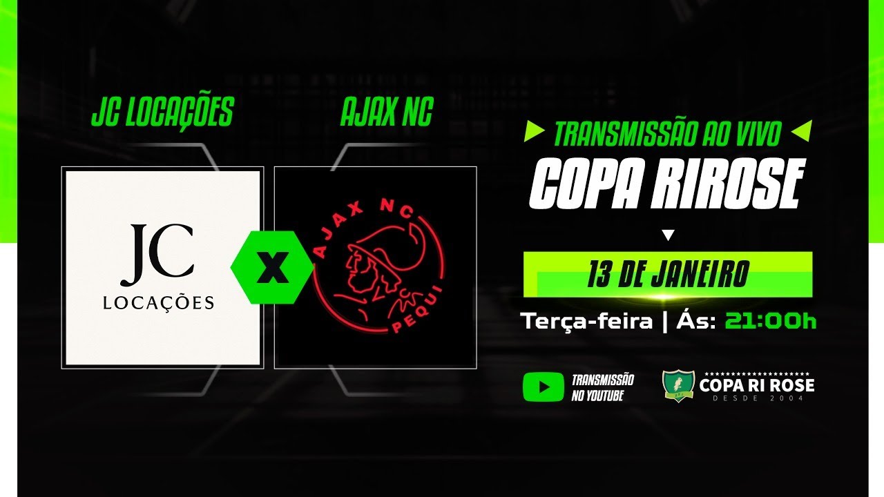 Ajax x JC Loca&ccedil;&otilde;es| Fase de Grupos | Copa Ri Rose de Futsal 2026